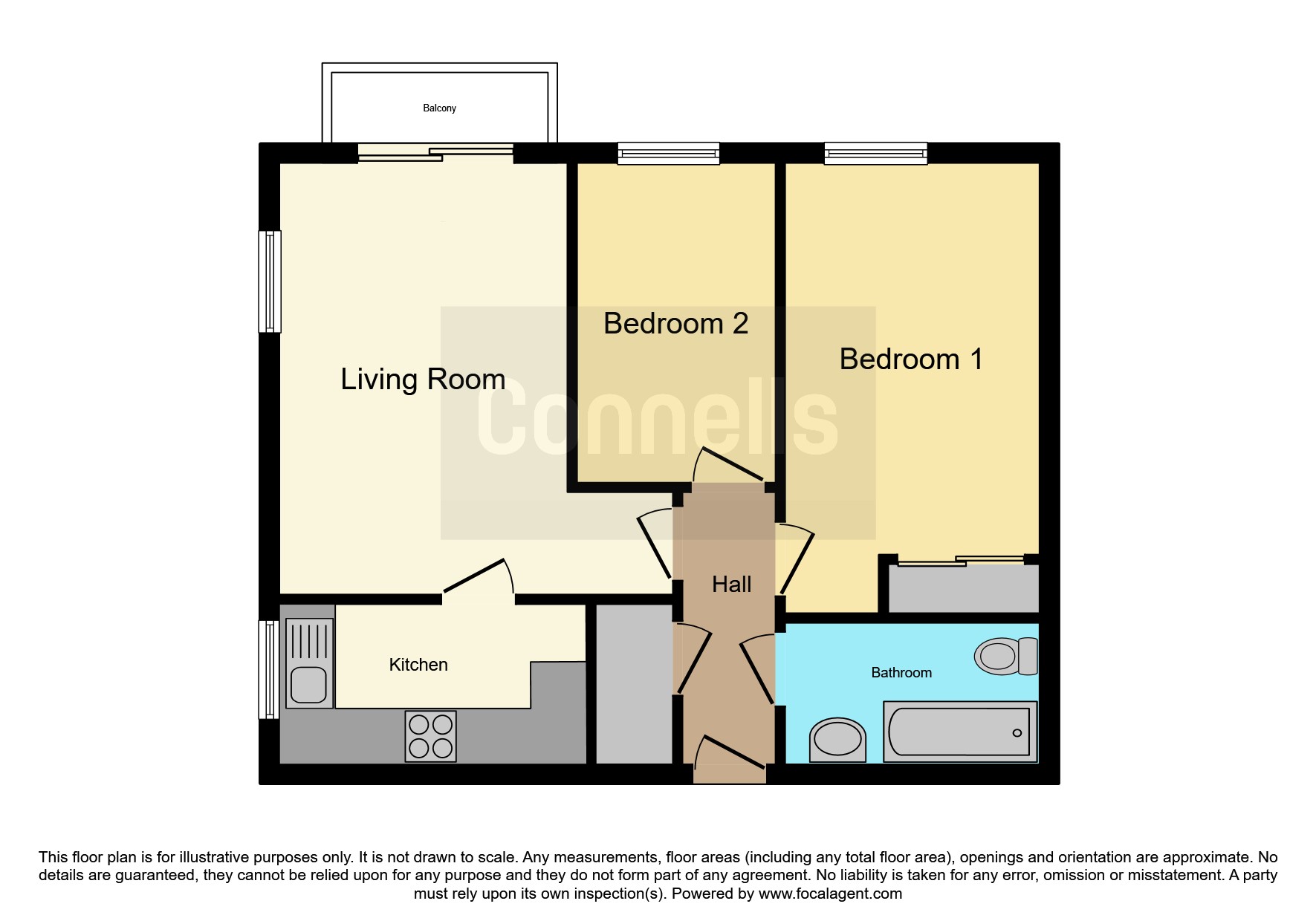 Flat 13, Walnut Court, 10, Walnut Road, Torquay floorplan
