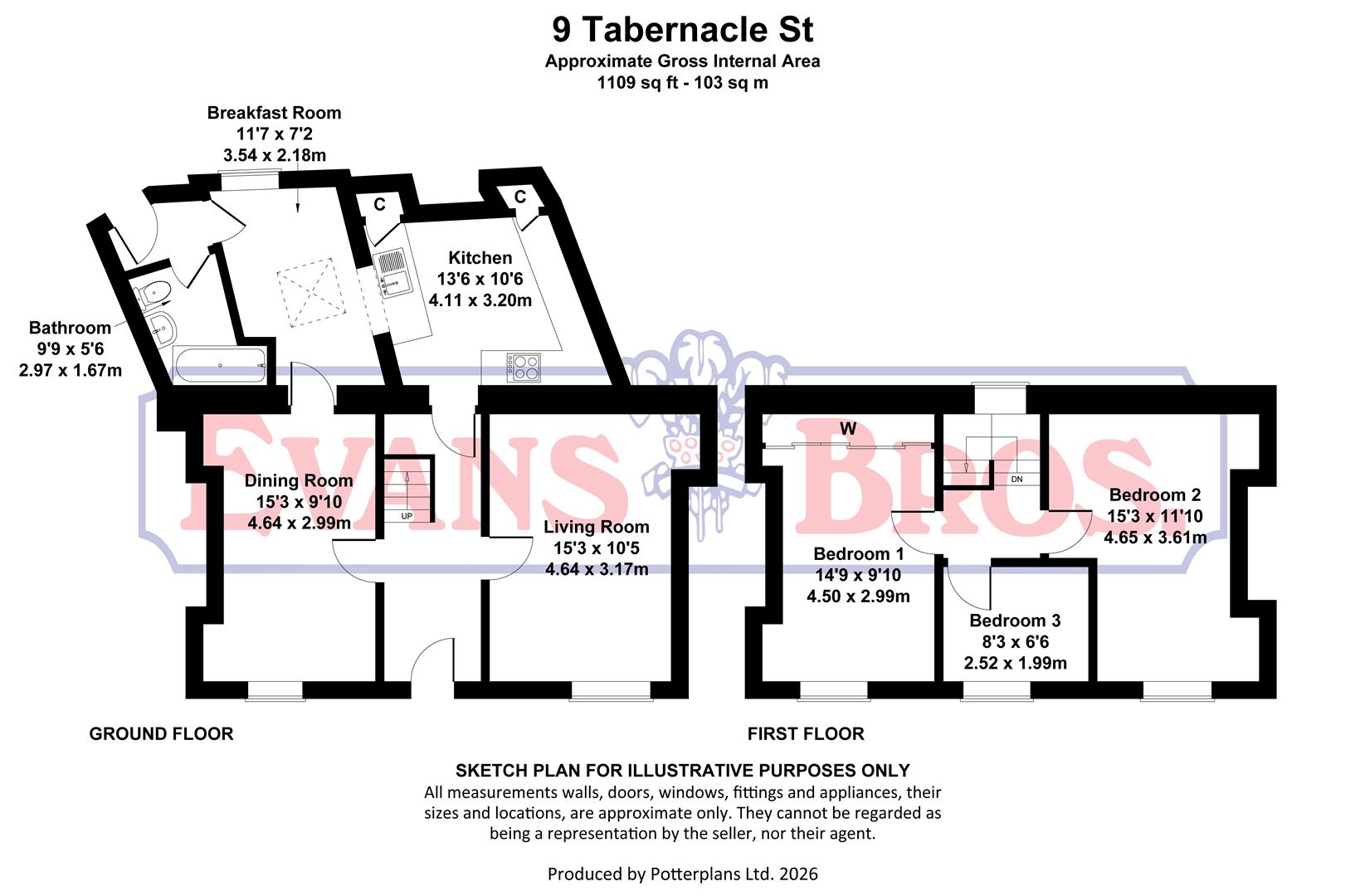 9, Tabernacle Street, Aberaeron floorplan