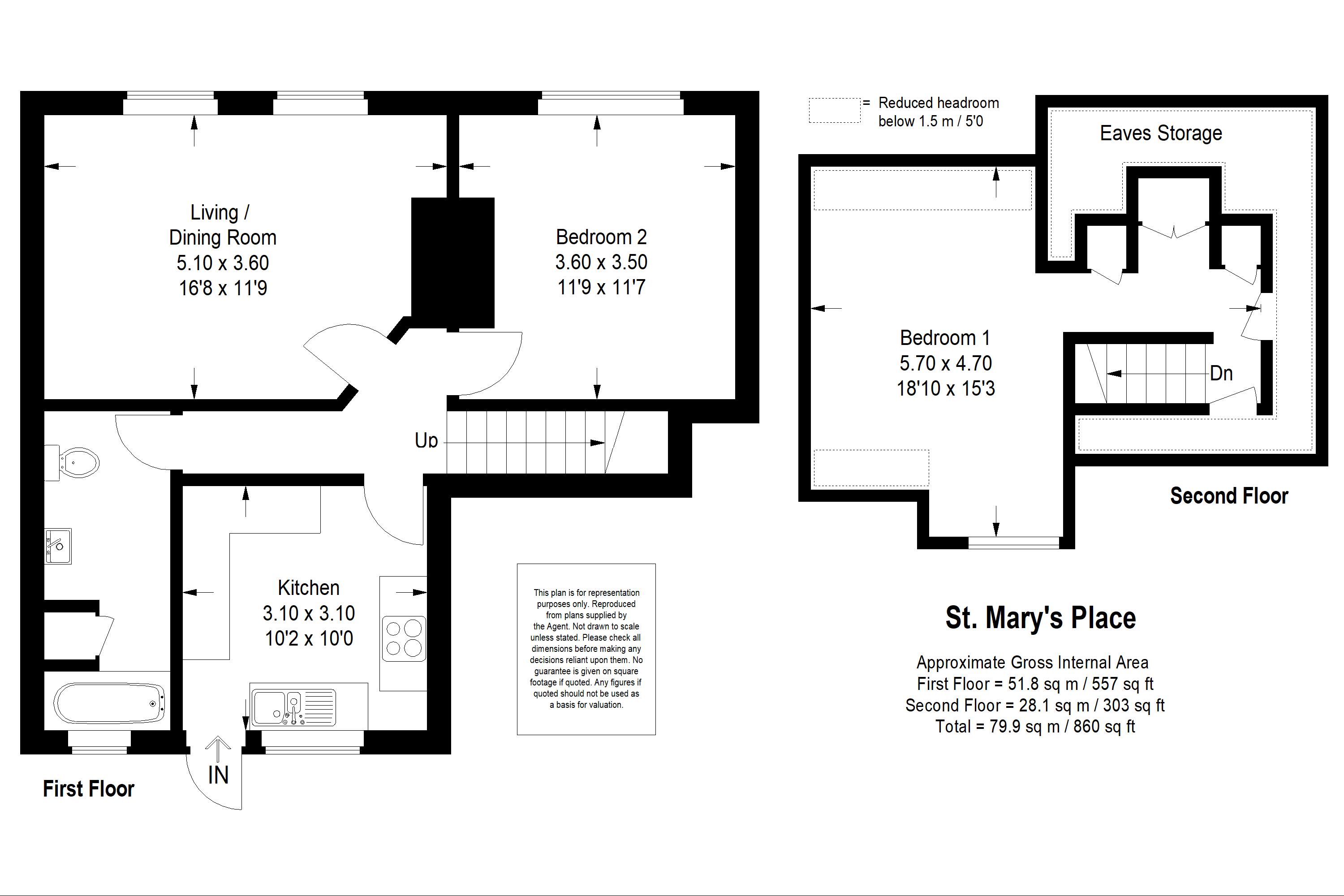 2 Bedrooms Flat for sale in St. Marys Place, East Street, Farnham GU9