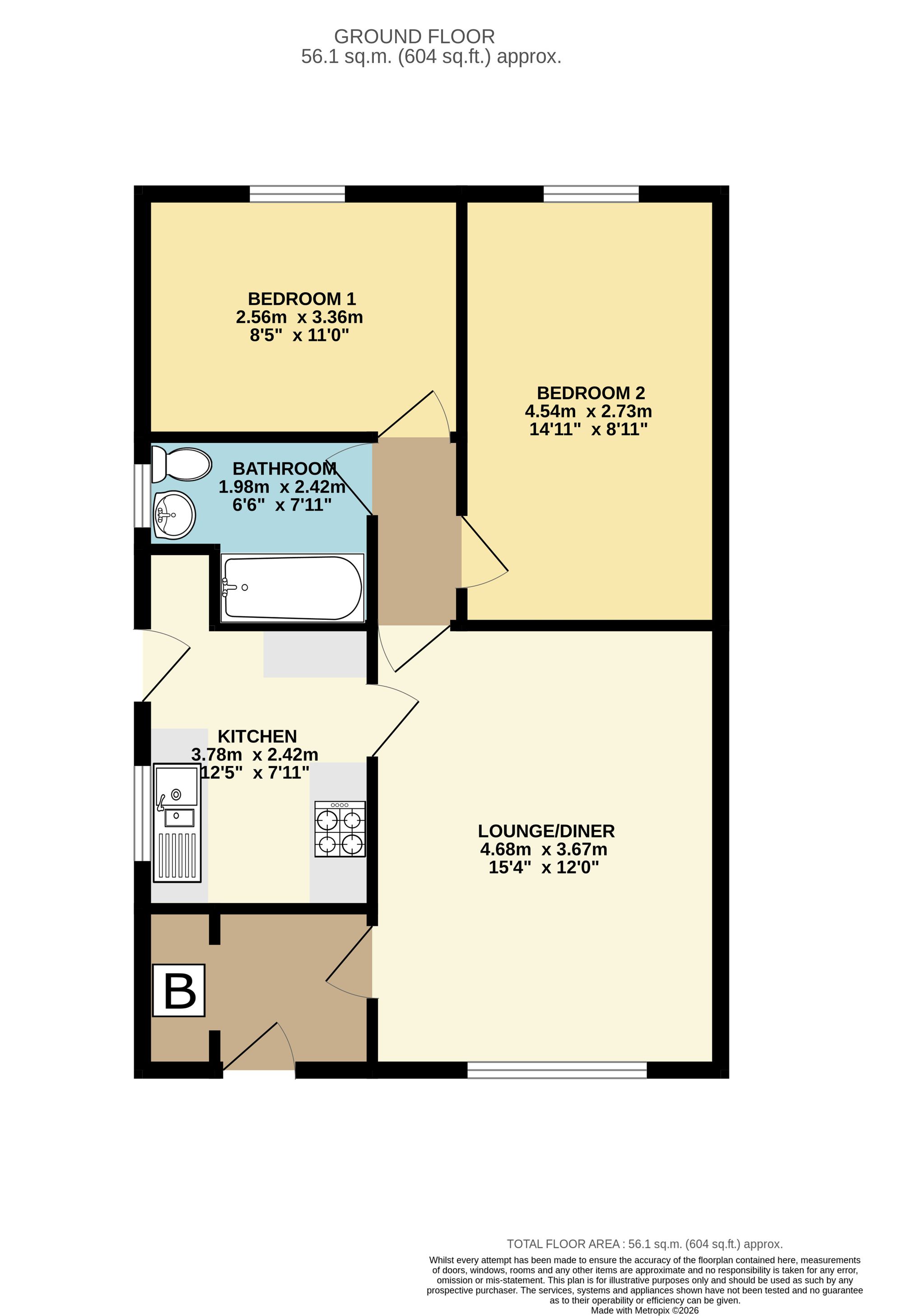 259 Prospect Road, Chesterfield floorplan