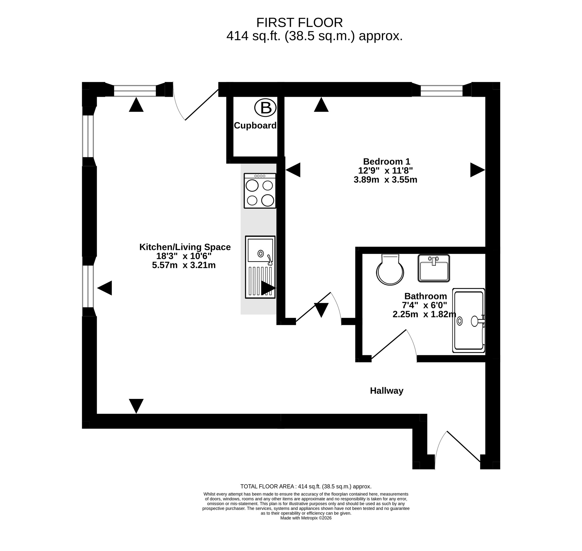 Apartment 9, Decourcy House, Bristol floorplan