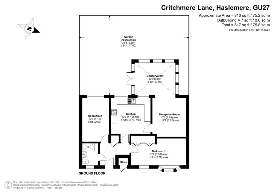 15 Oak Cottages, Critchmere Lane, Haslemere floorplan