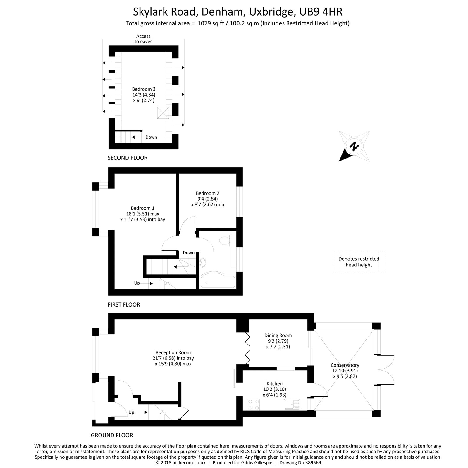 3 Bedrooms Terraced house for sale in Skylark Road, Denham, Buckinghamshire UB9