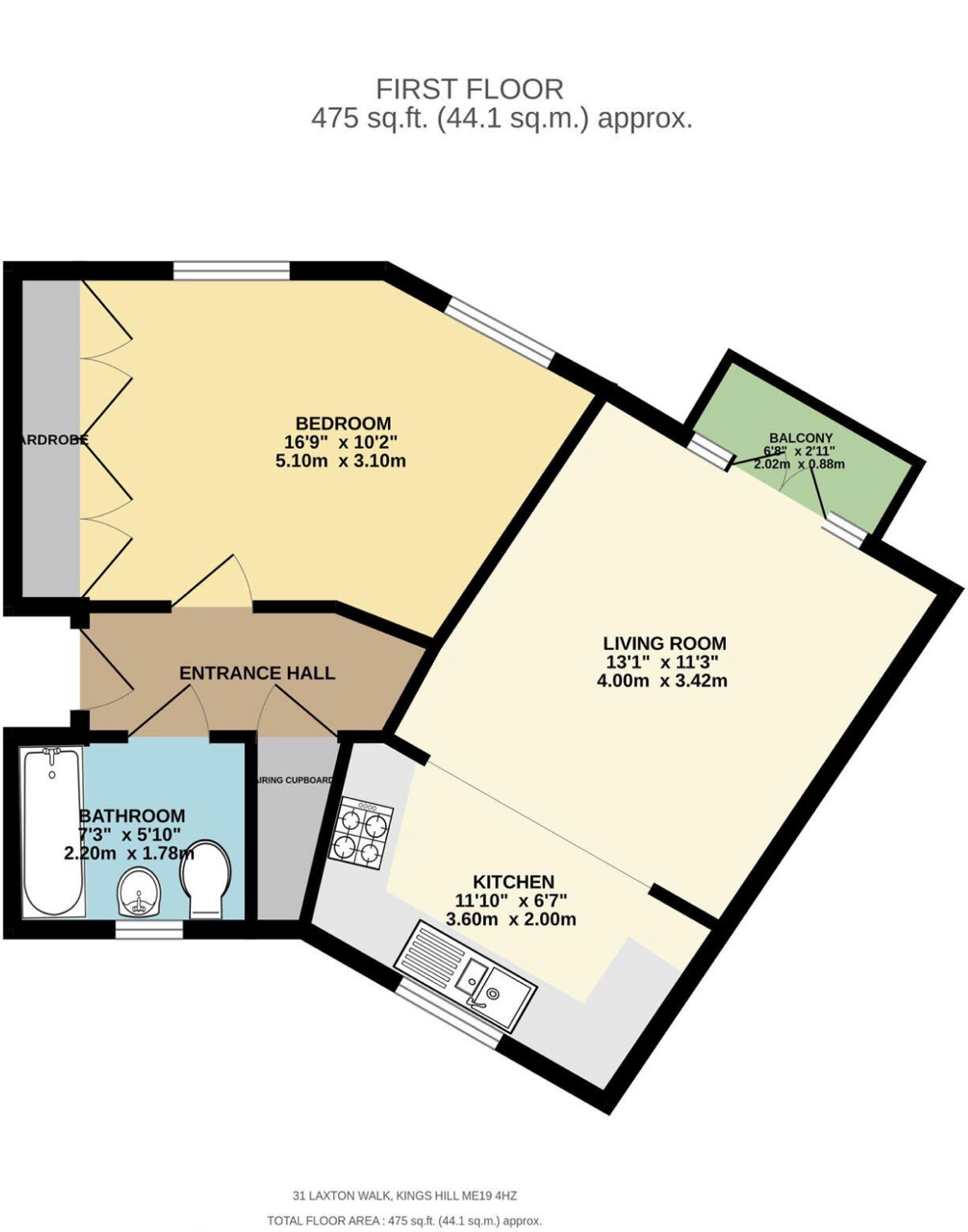 31 Laxton Walk, West Malling floorplan