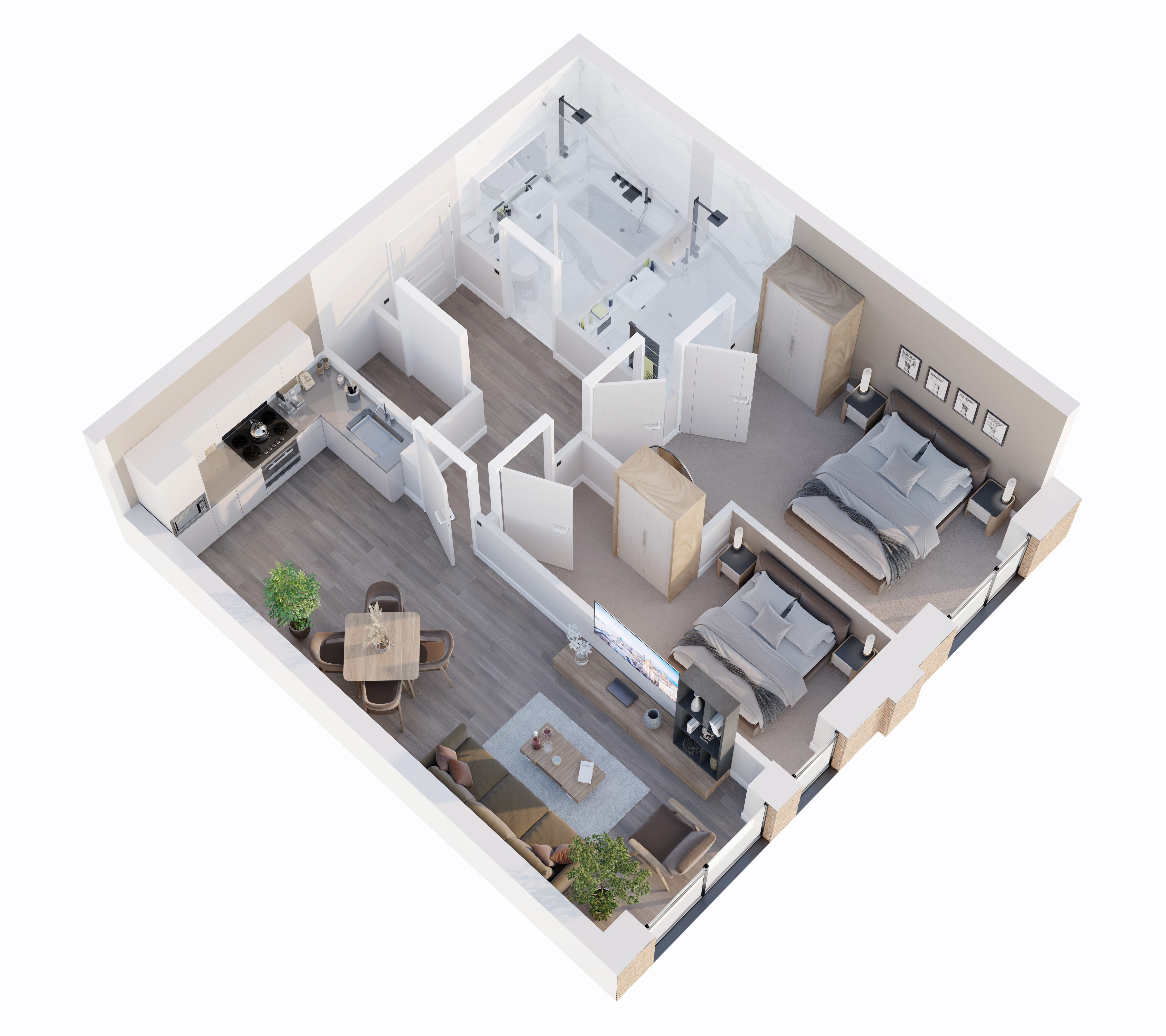 Fox and Foundry, Liverpool Business District, Fox & Foundry, Central Liverpool Apartment floorplan