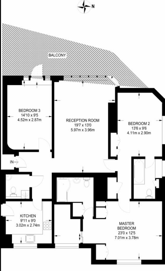 3 Bedrooms Flat to rent in Adelaide Road, London NW3