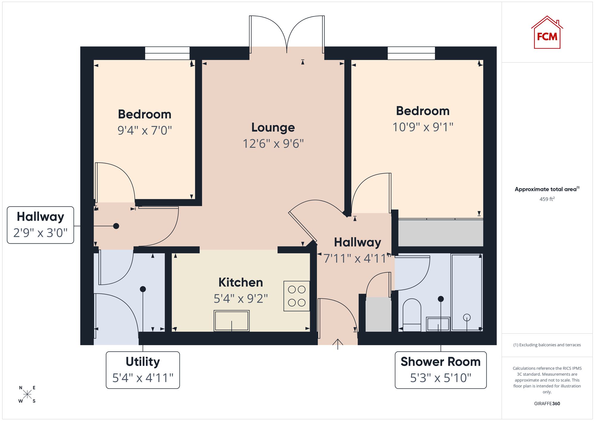 Flat 6, Roper Court Roper Street, Whitehaven floorplan