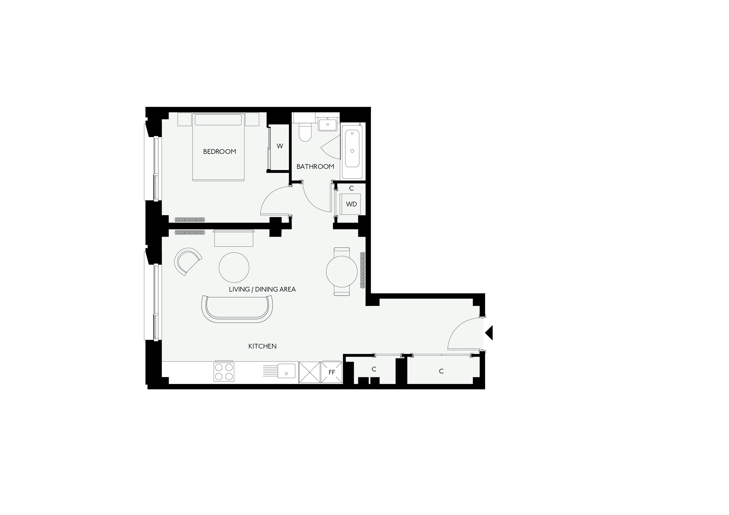 Apartment 364, Eades Apartments, 11 Selborne Road, London floorplan