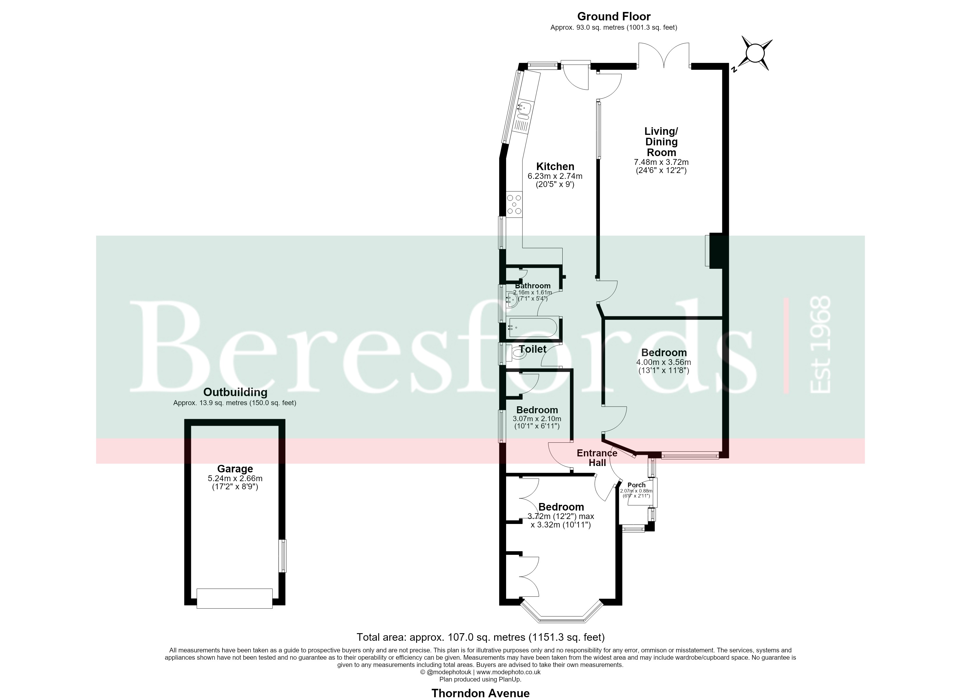 58, Thorndon Avenue, Brentwood floorplan
