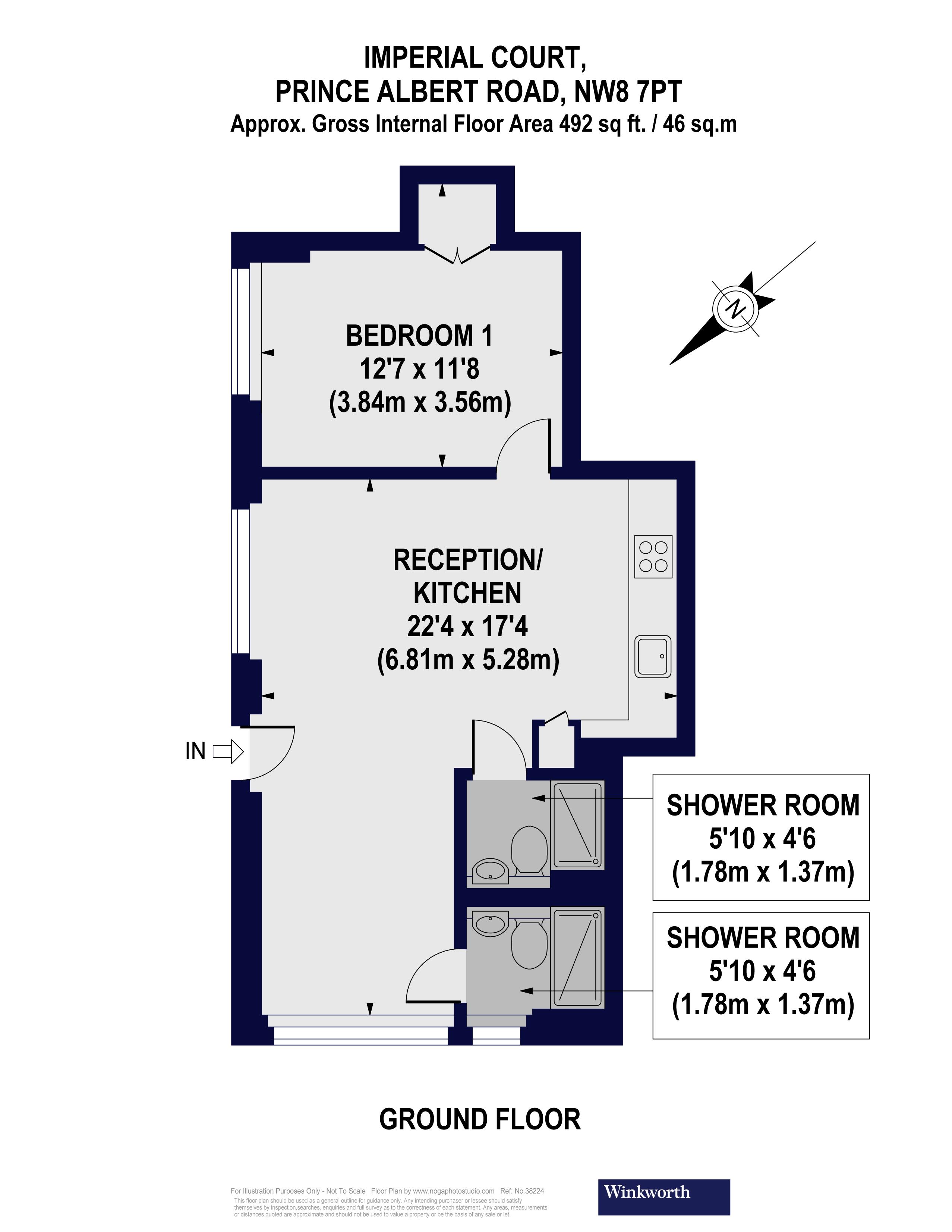 1 Bedrooms Flat to rent in Imperial Court, Prince Albert Road NW8