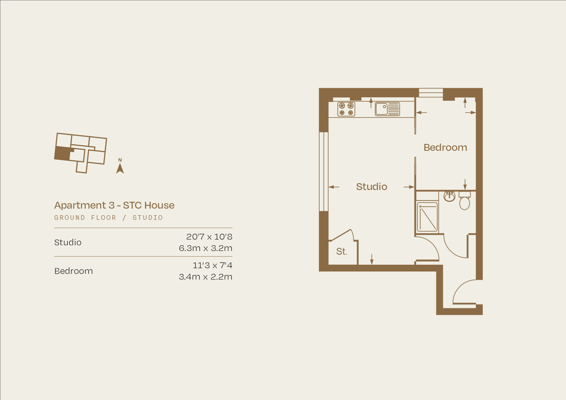 Flat 3, S T C House, 40, Croydon Road, Beckenham floorplan