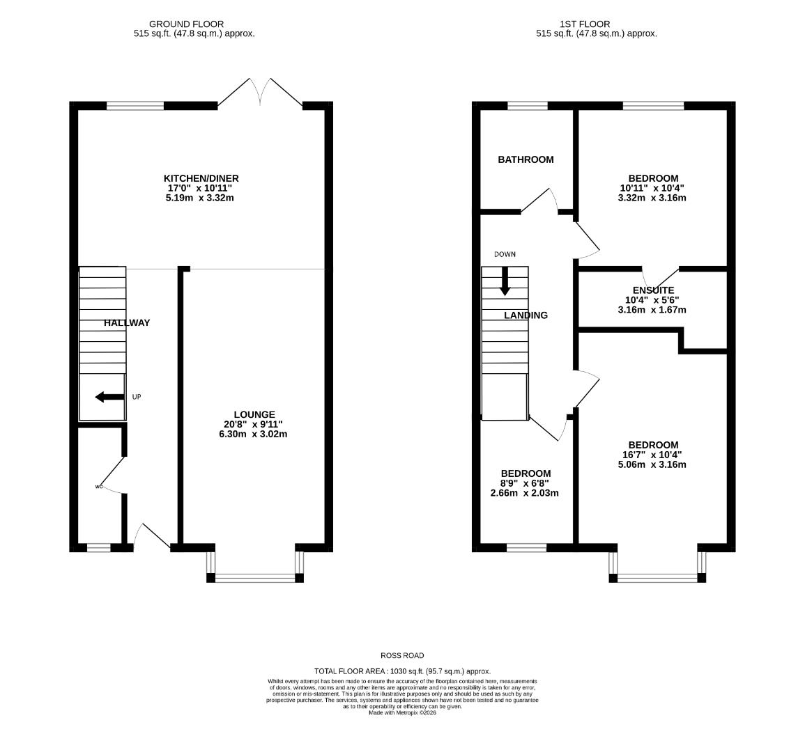 7, Ross Road, Northampton floorplan