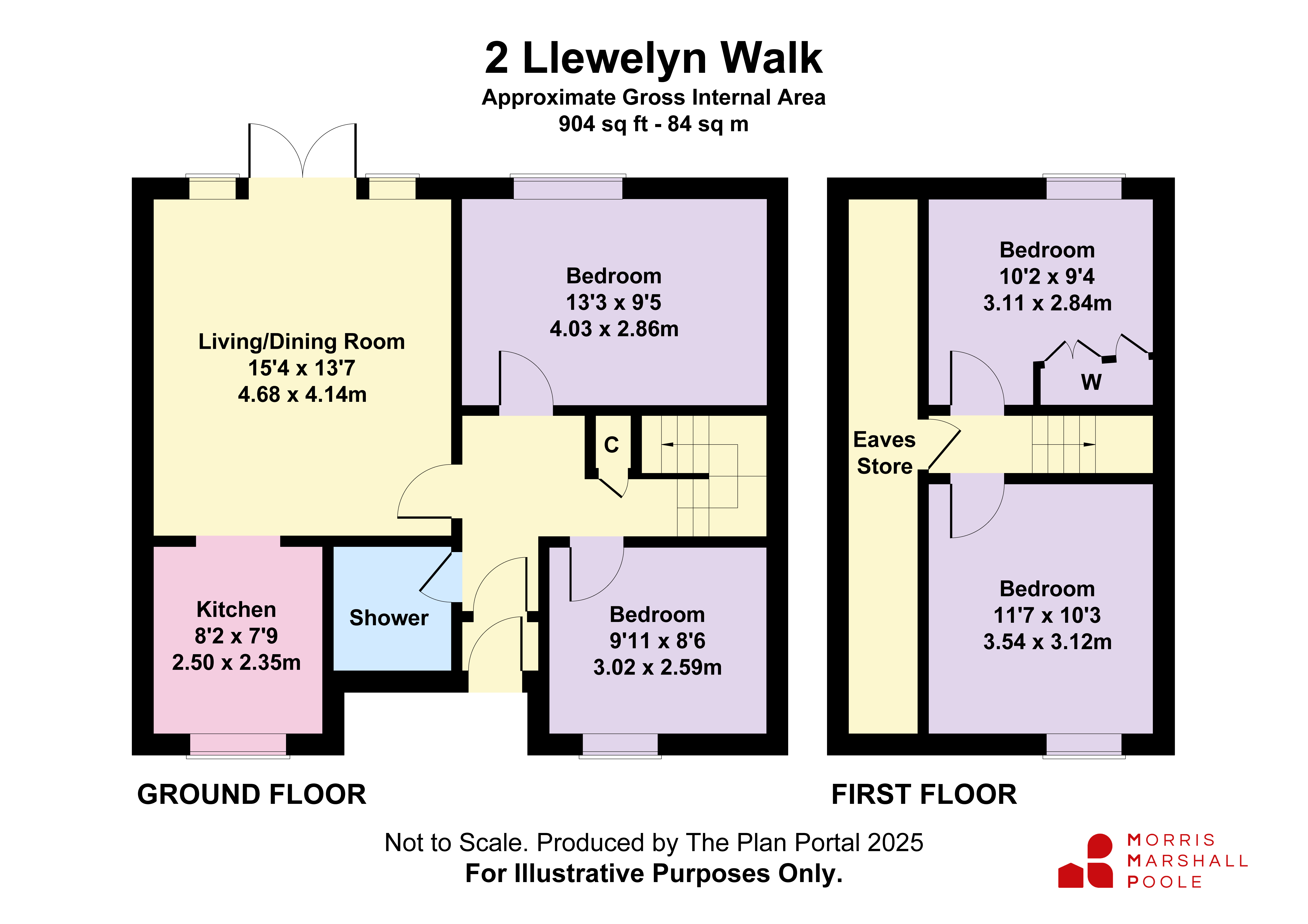 2, Llewelyn Walk, Gwynedd floorplan