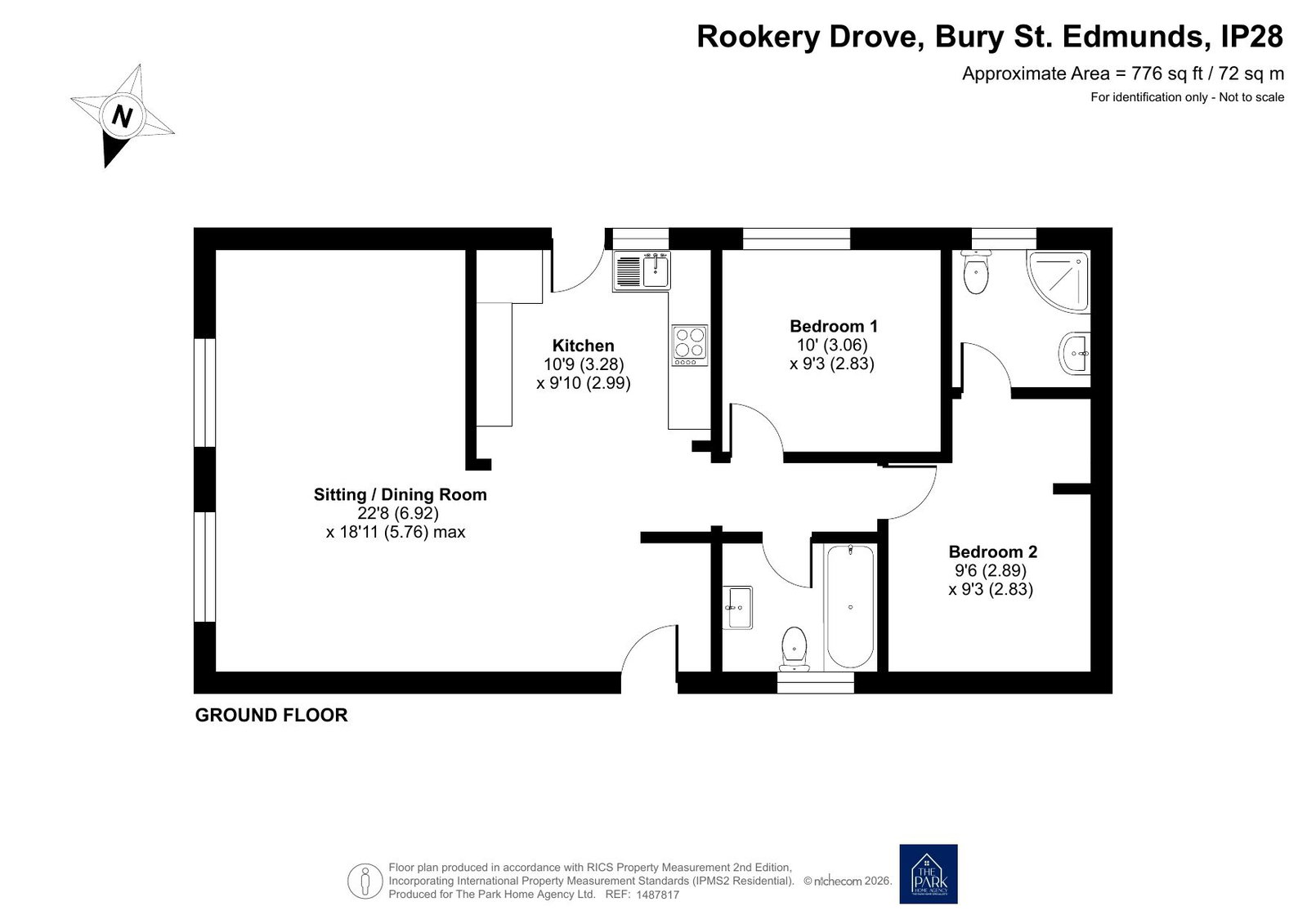 2 Rookery Drove Residential Park, Bury St Edmonds floorplan