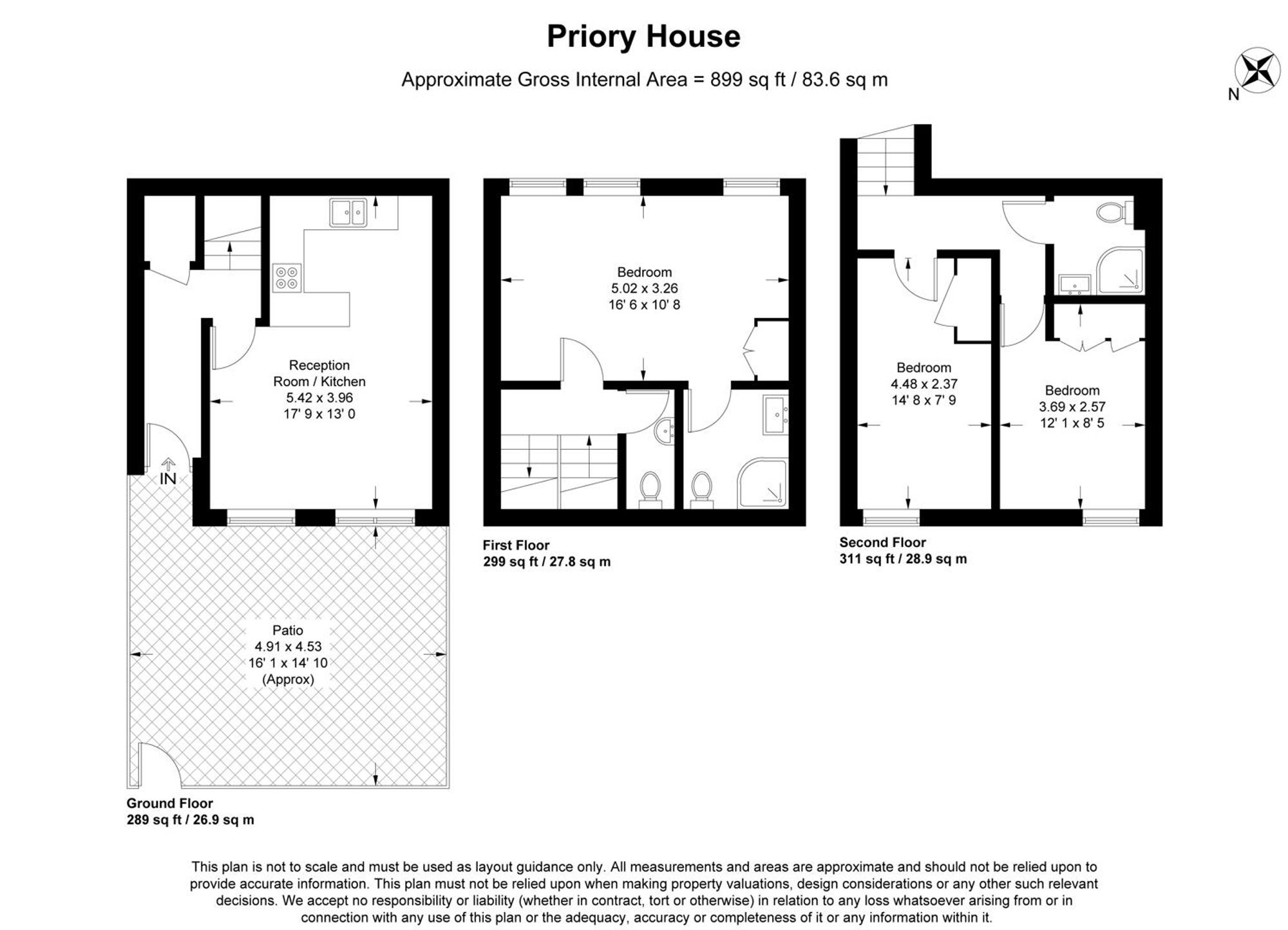 Flat 9, Priory House, London floorplan