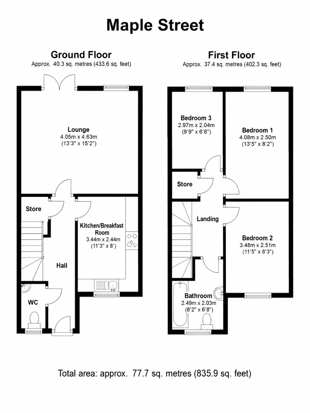 32, Maple Street, Accrington floorplan