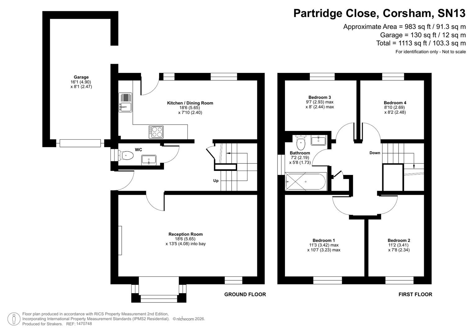 12, Partridge Close, Corsham floorplan