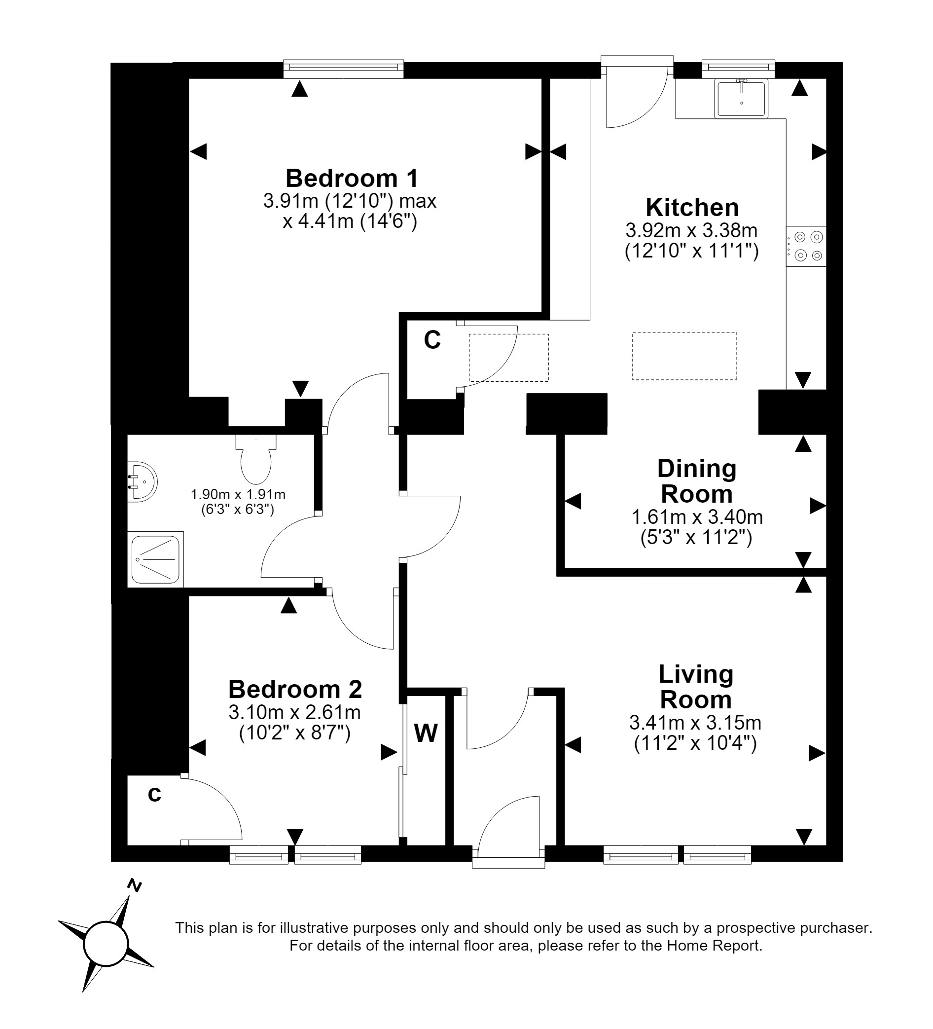 40, Third Street, Newtongrange floorplan