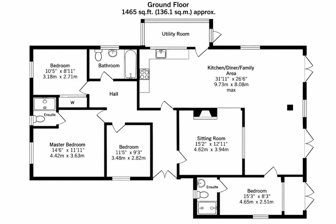 1, Brett Avenue, Great Yarmouth floorplan