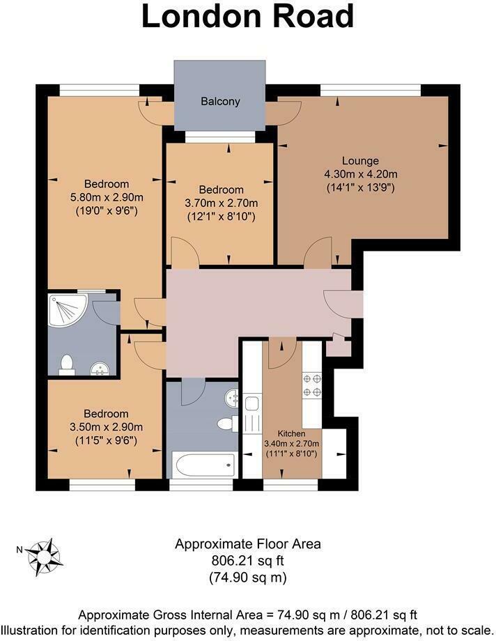 18, The Park Apartments, London Road, Brighton floorplan