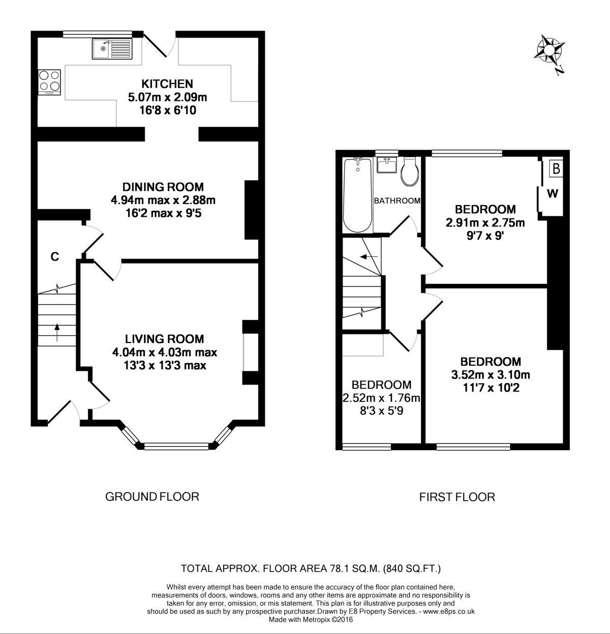 3, Ruscote Square, Banbury floorplan