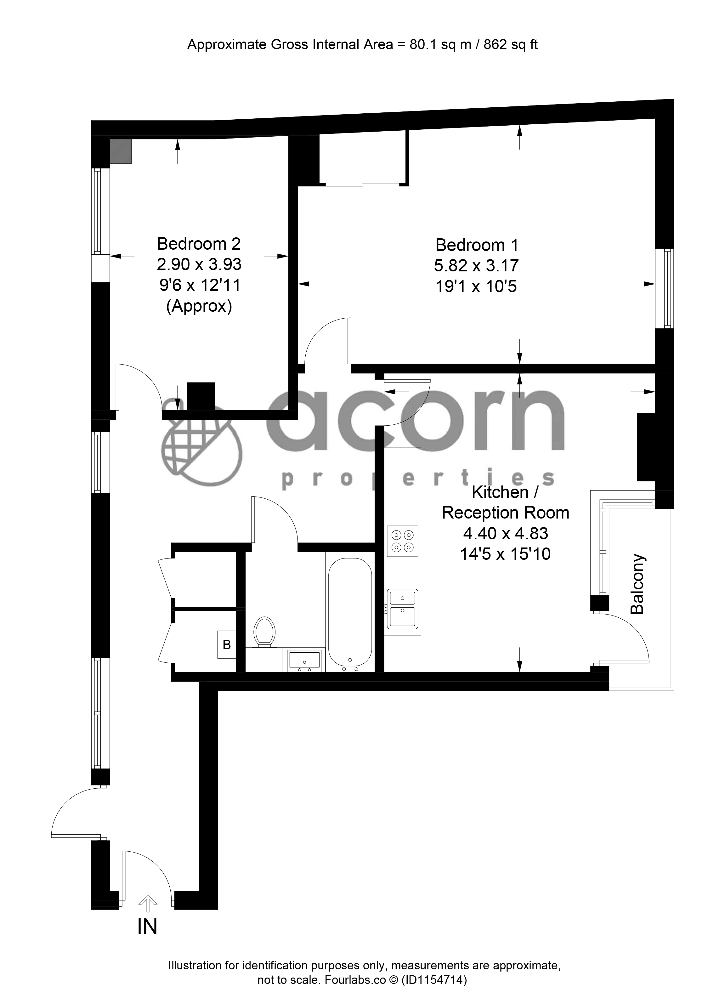 63, Dara House, 50 Capitol Way, Colindale, NW9 floorplan