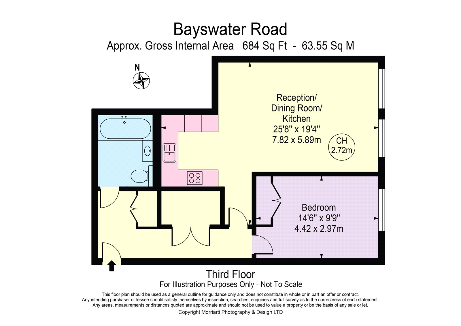 Apartment 302, 154, Bayswater Road, London floorplan