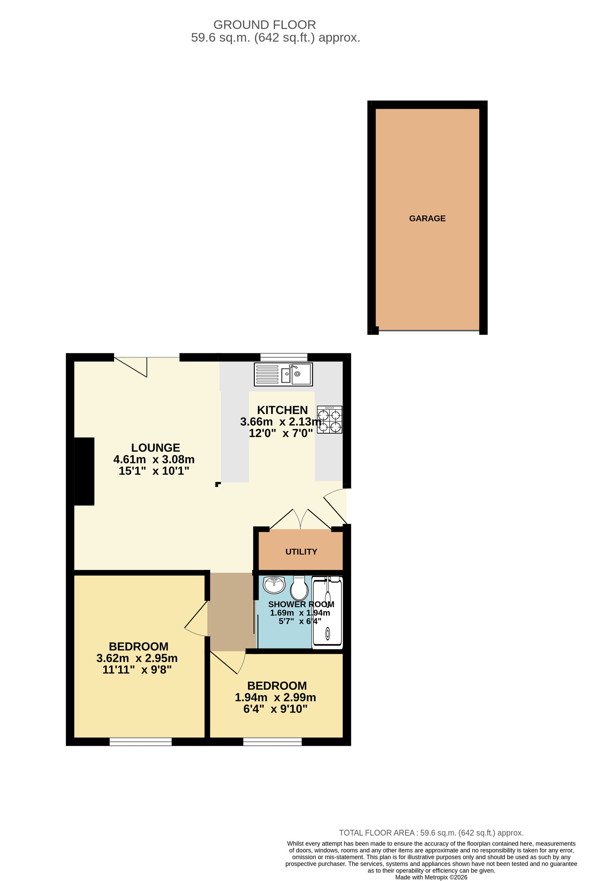 4 Devonshire Way, Chesterfield floorplan