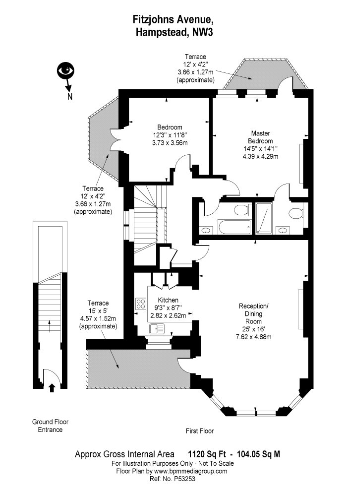 2 Bedrooms Flat to rent in Fitzjohns Avenue, Hampstead, London NW3