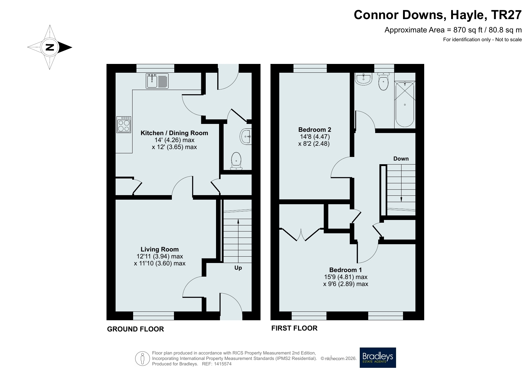 5 Towans View, Connor Downs Hayle Cornwall, Hayle floorplan