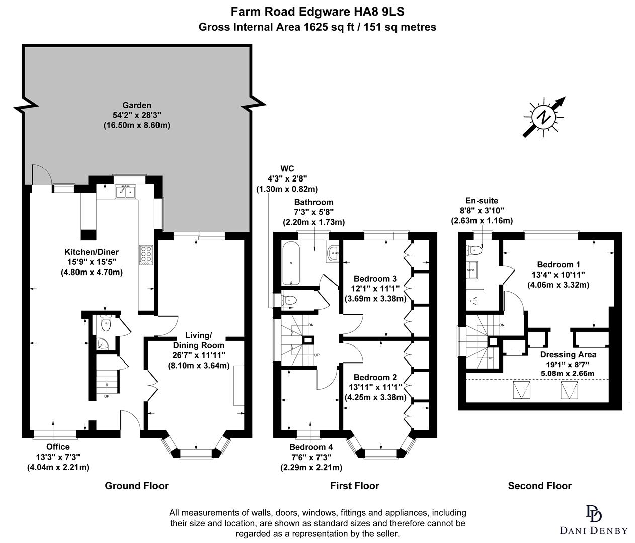 13, Farm Road, Edgware floorplan