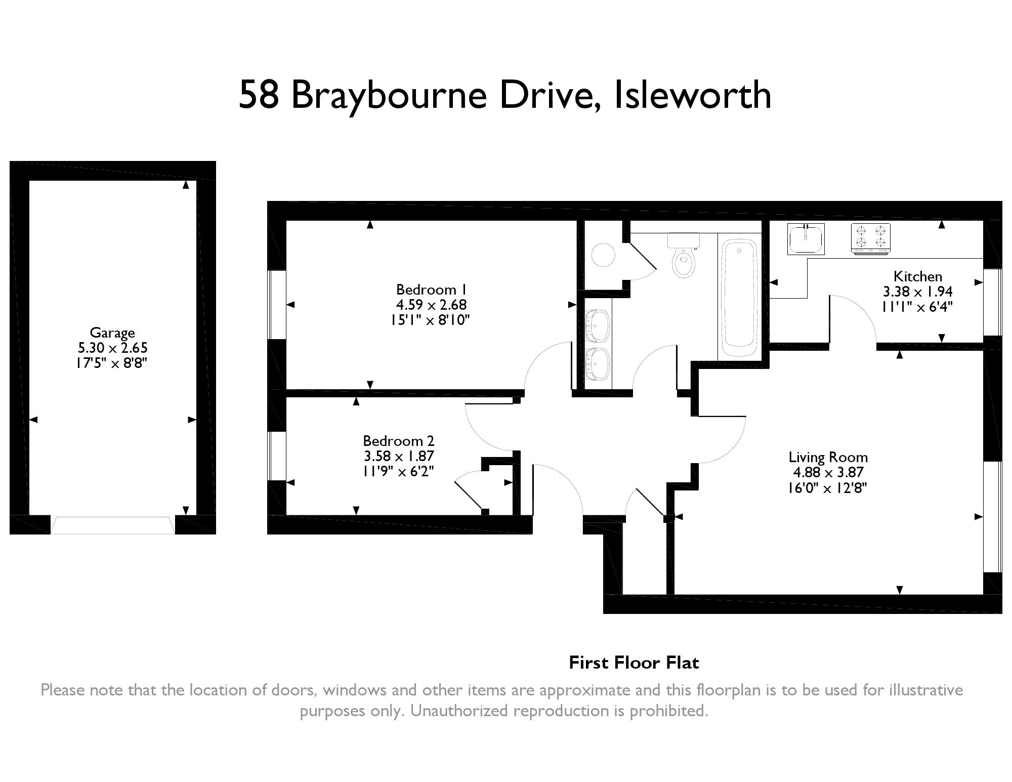 2 Bedrooms Flat for sale in Braybourne Drive, Isleworth TW7