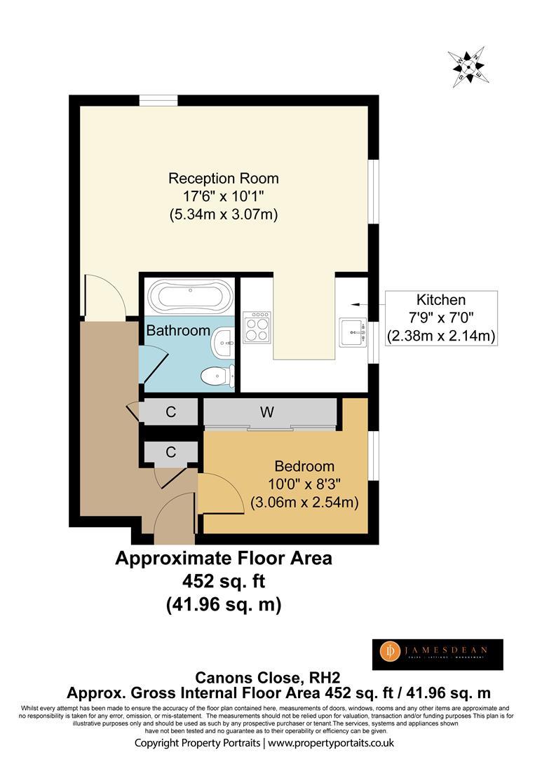 Flat 4, 11, Canons Close, Reigate floorplan