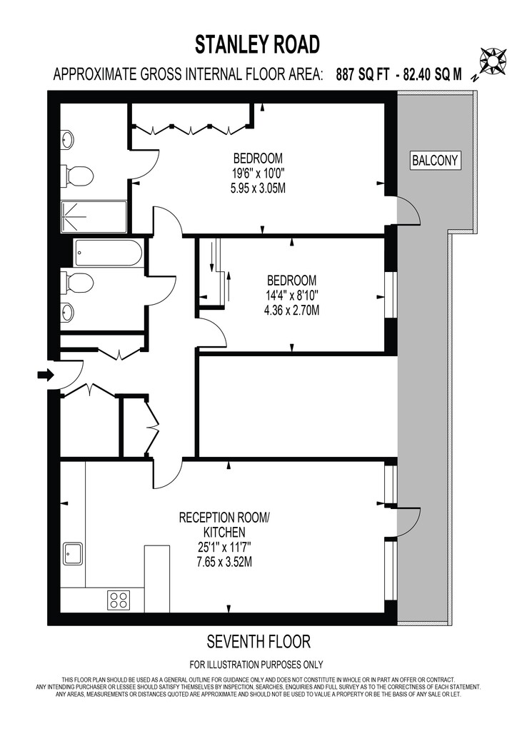 58, 2 Stanley Road, London floorplan