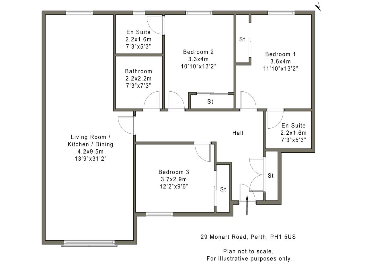 3 bed flat for sale in Monart Road, Perth PH1 47389623 Zoopla