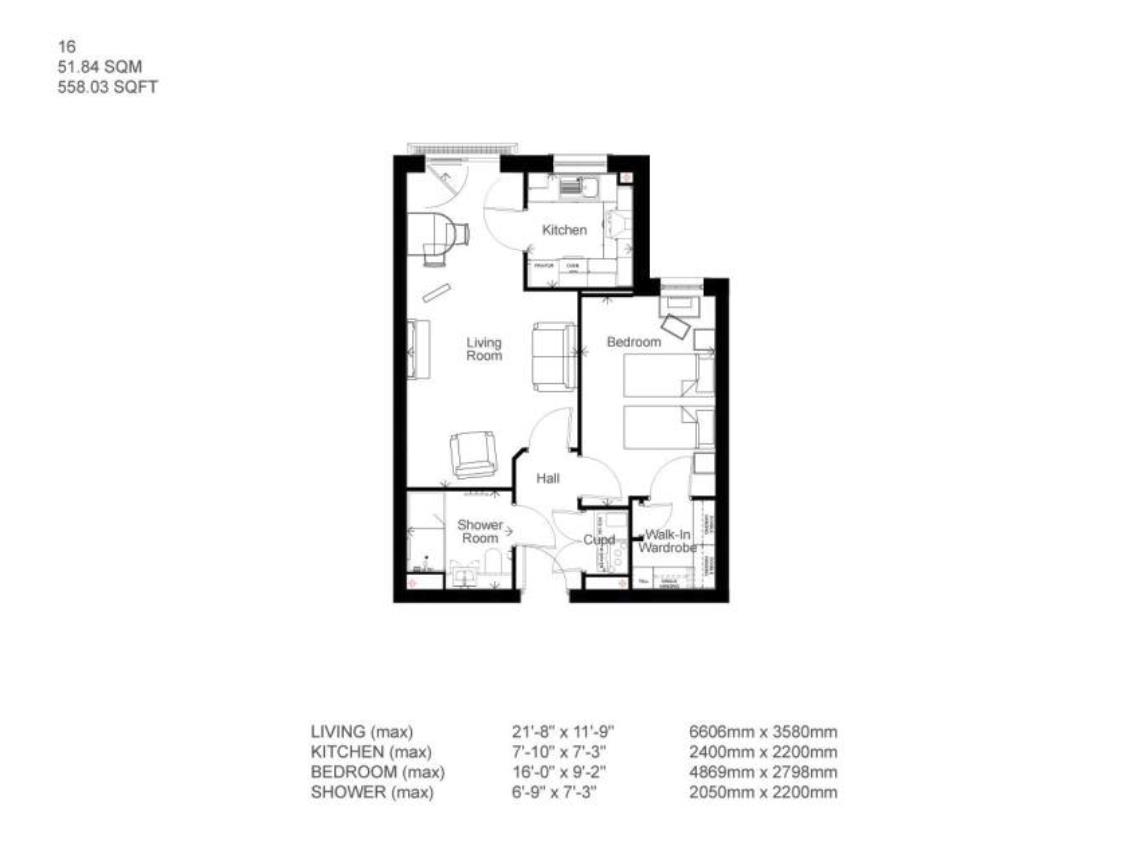 Flat 20, Casterbridge Court, Dorchester floorplan