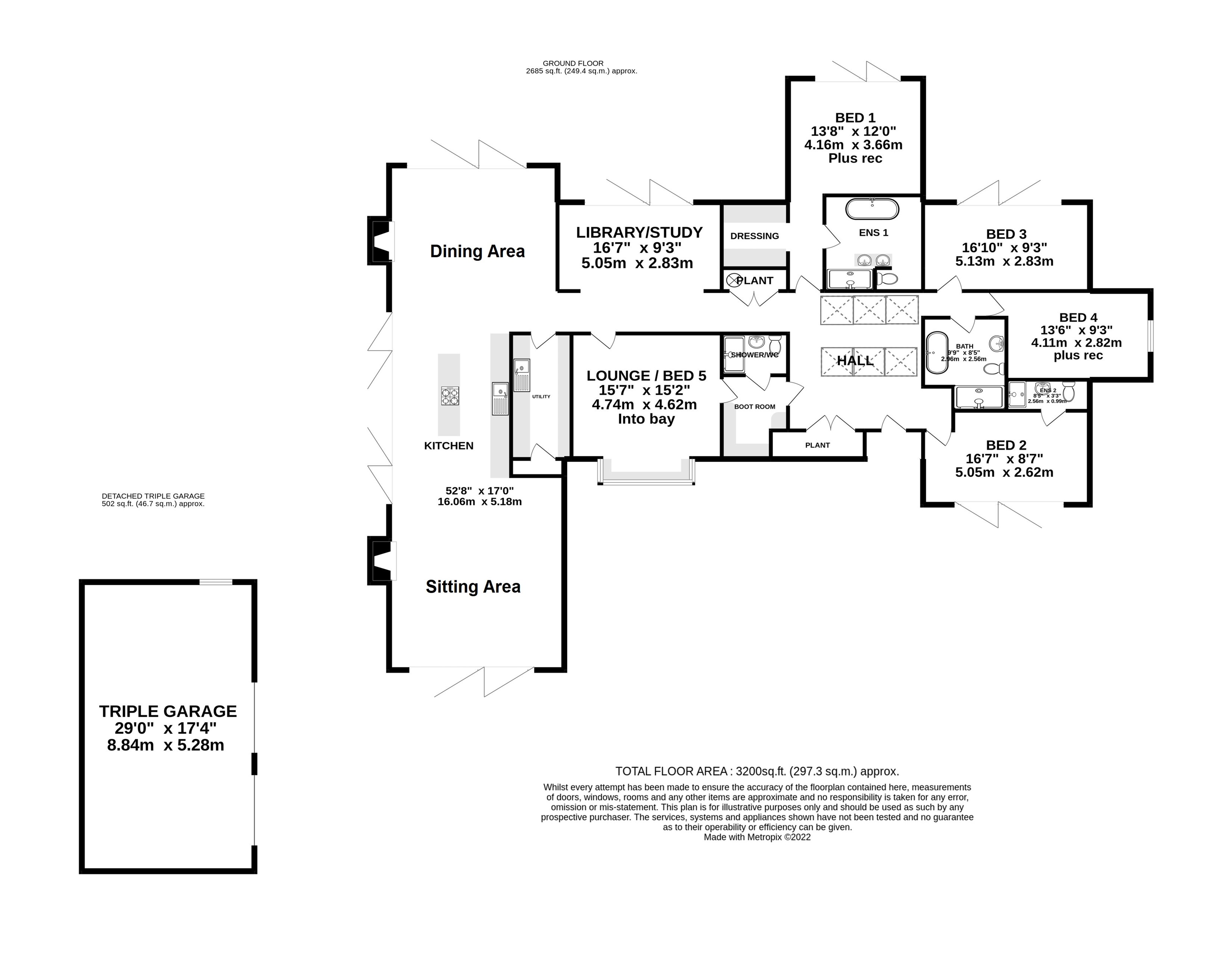 Woodhouse Barn, Kay Lane, Lymm WA13, 5 bedroom detached bungalow for