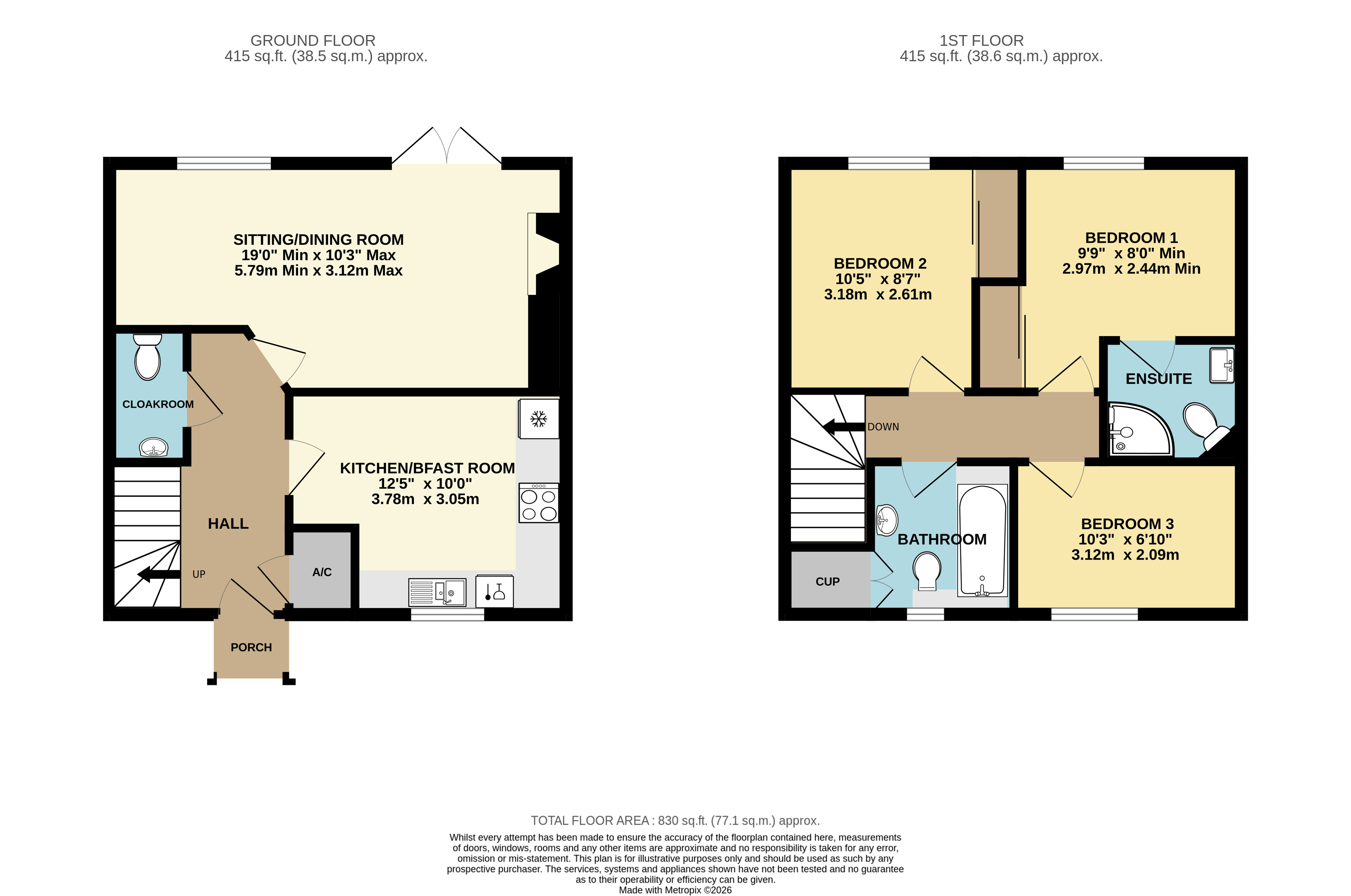 4 Meadowhayes, Porlock Minehead Somerset, Minehead floorplan