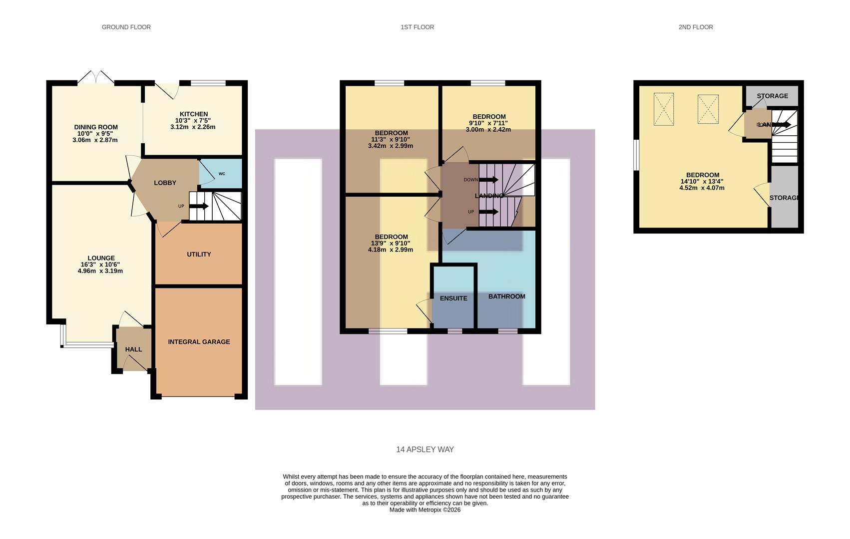 14, Apsley Way, Stockton-On-Tees floorplan