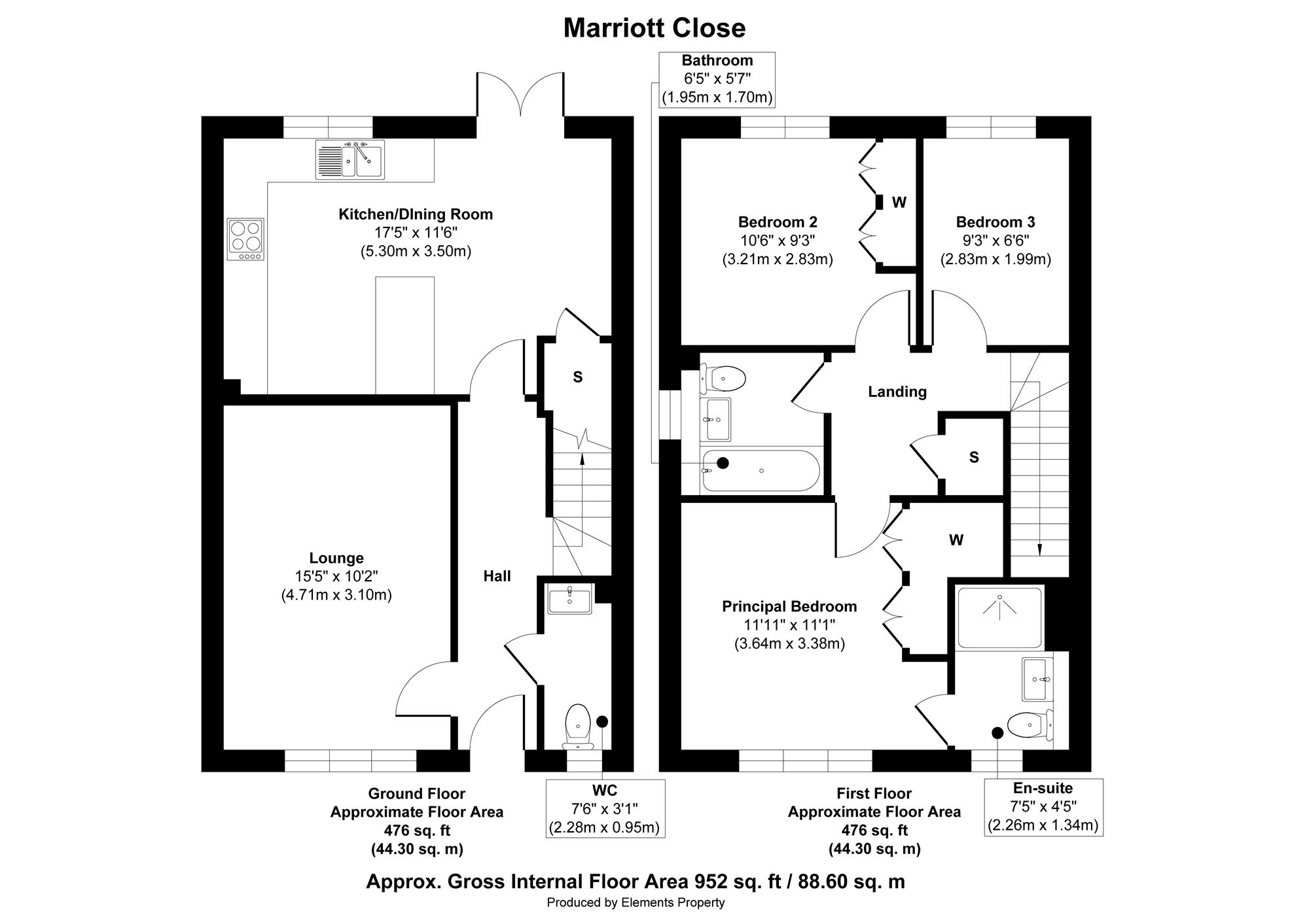 23, Marriott Close, Nottingham floorplan