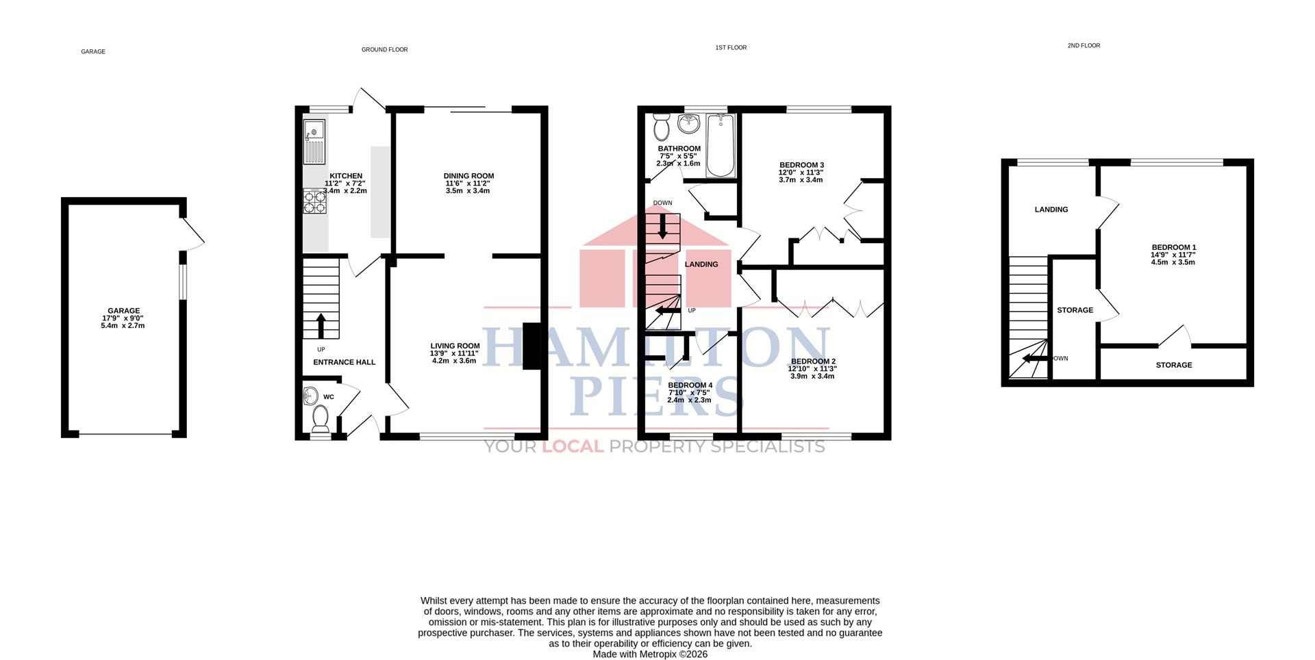 4, Penzance Close, Chelmsford floorplan