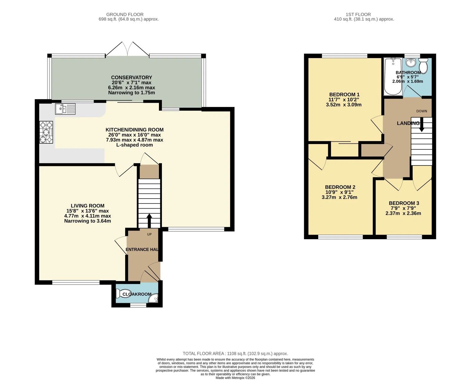 29, Hameldown Close, Torquay floorplan