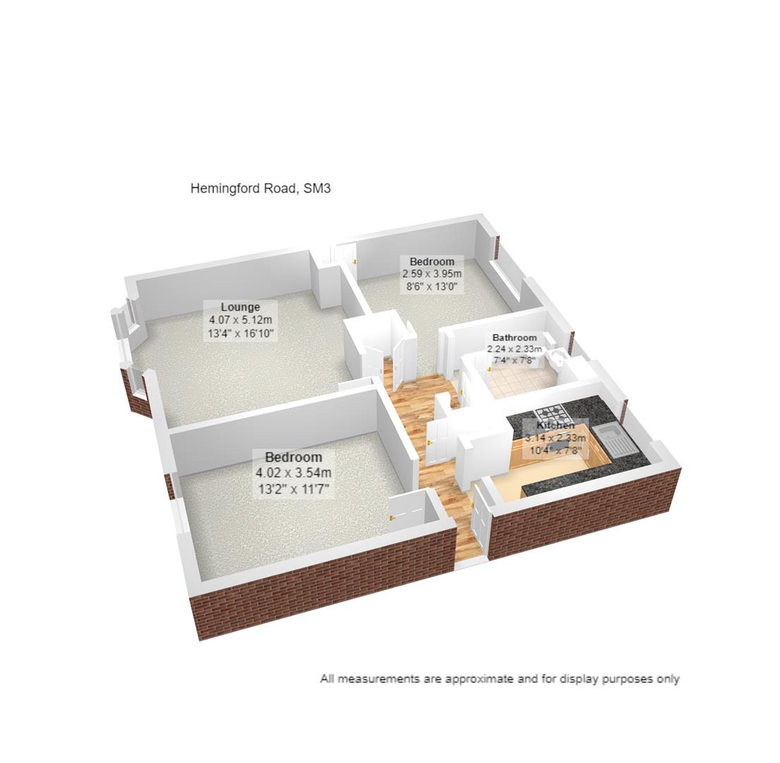 57 Yardley Court, Hemingford Road, Cheam floorplan