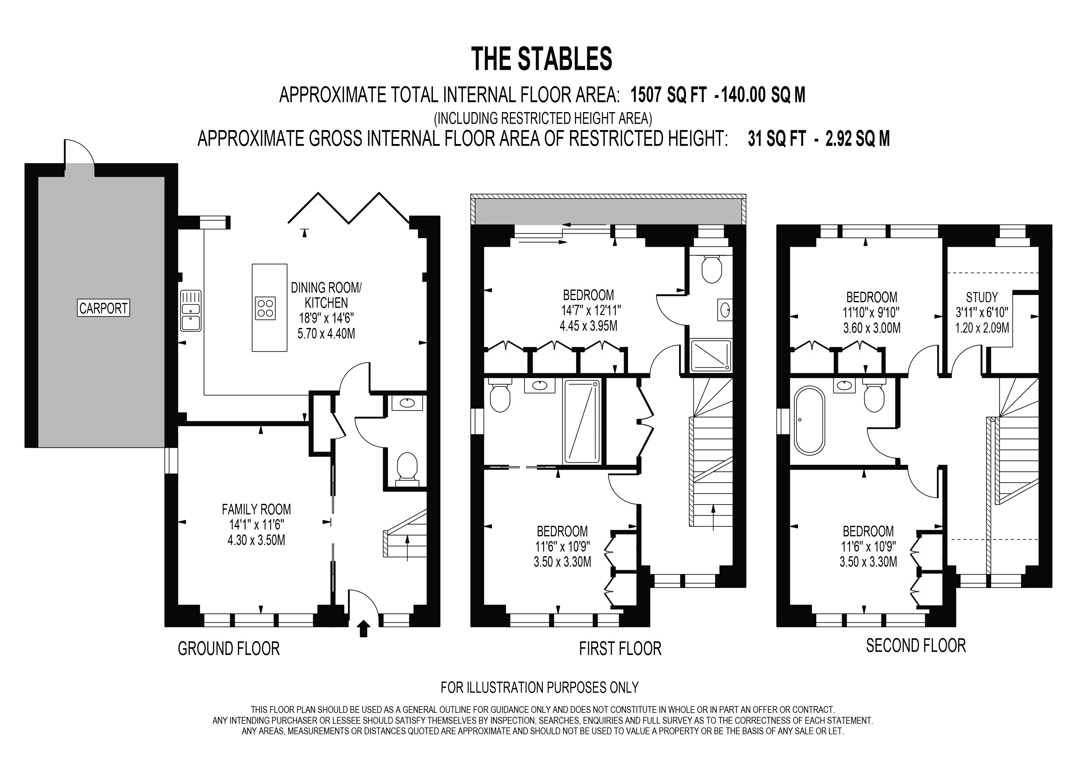 The Stables, Old Malden Lane, Worcester Park, Surrey KT4, 4 bedroom