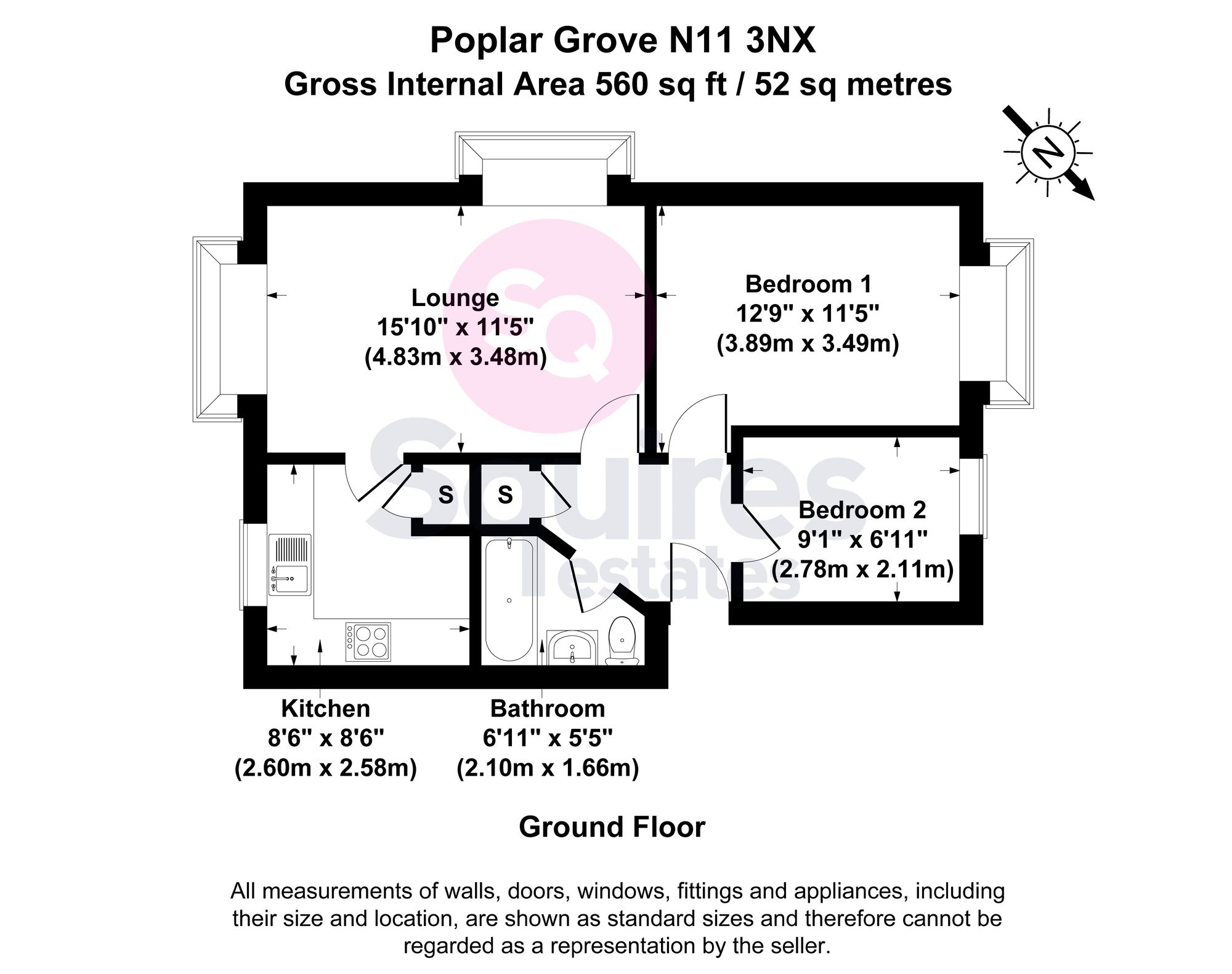 172 Poplar Grove, London floorplan