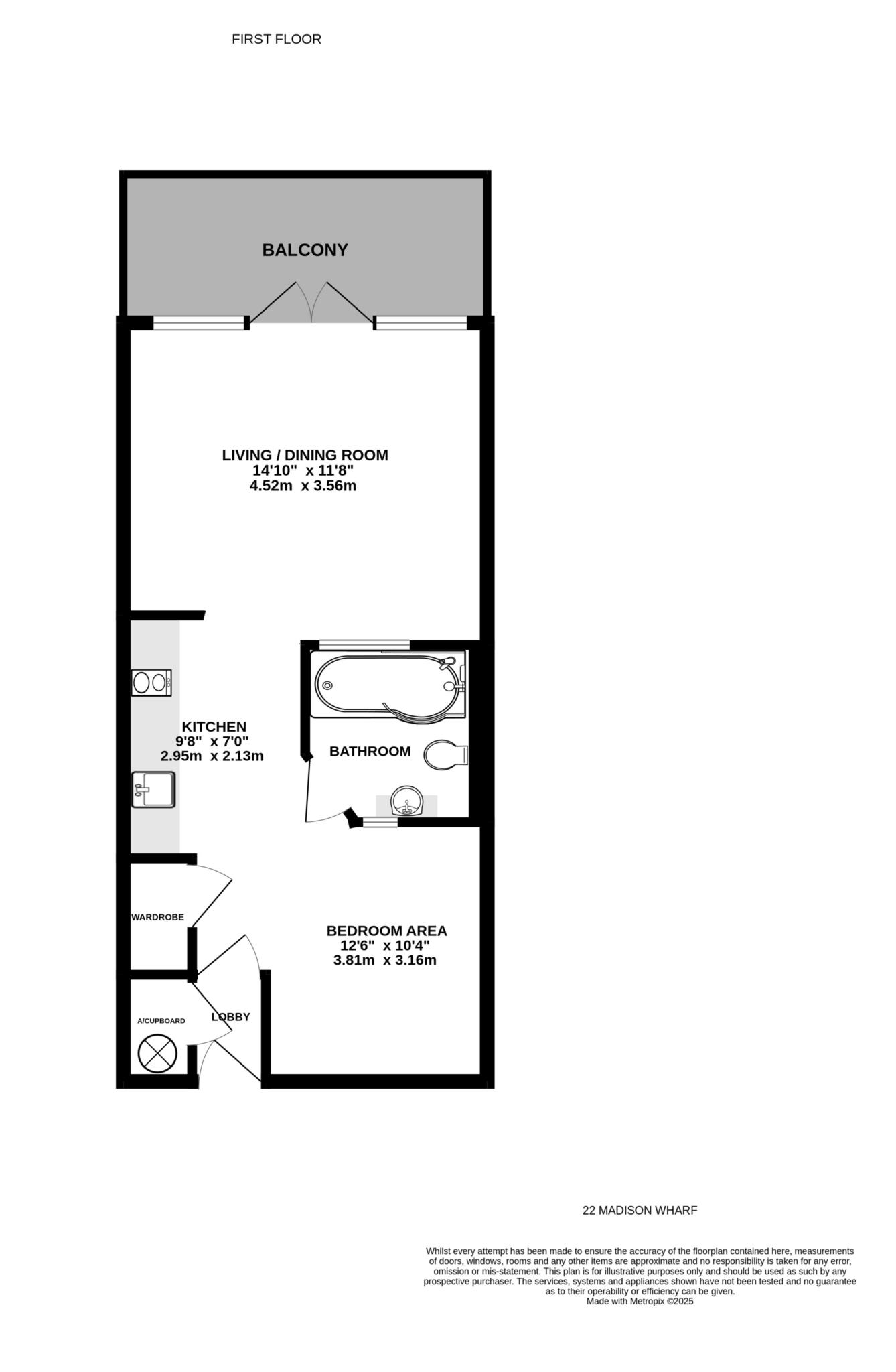 22 Madison Wharf, Shelly Road, Exmouth floorplan