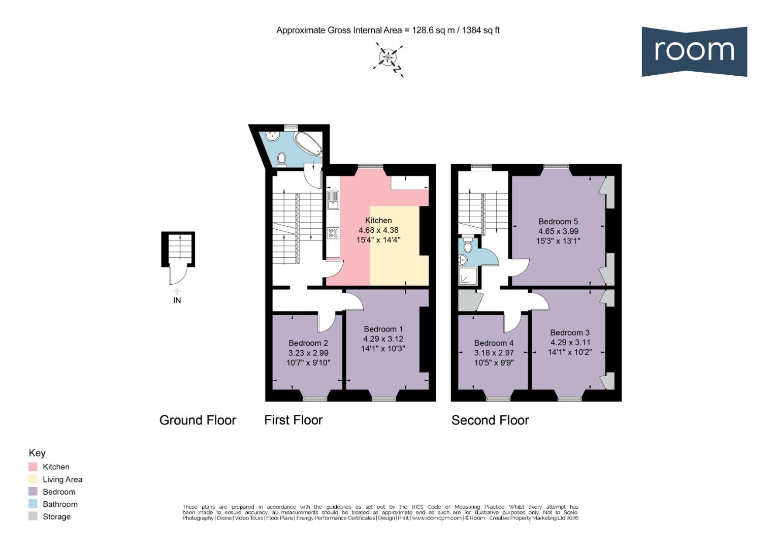 First and Second Floor Maisonette, 2, Georges Place, Bath floorplan