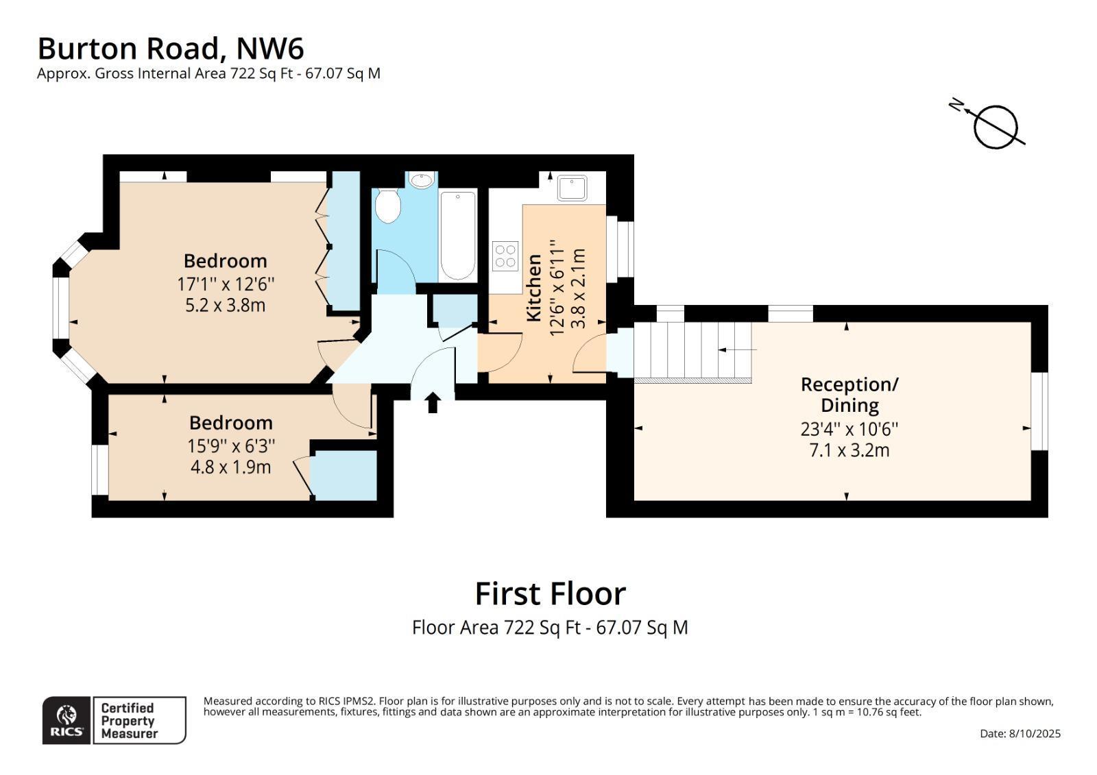23B, Burton Road, London floorplan