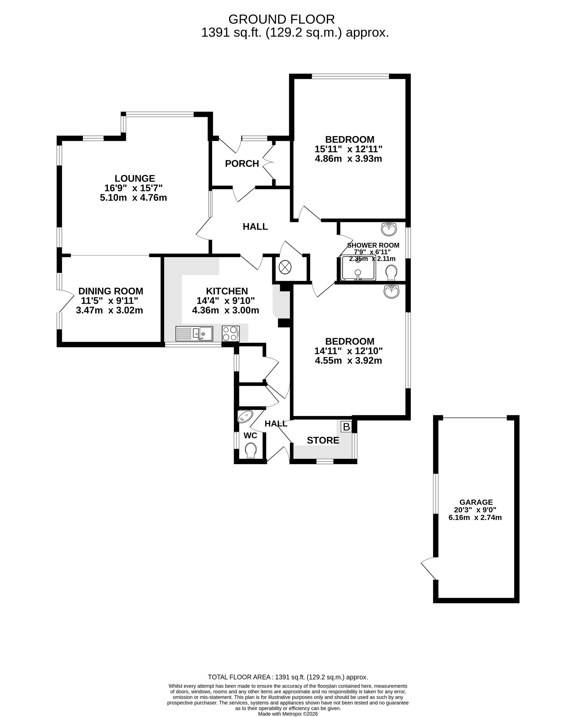 Miramar, Cliff Road, Falmouth floorplan