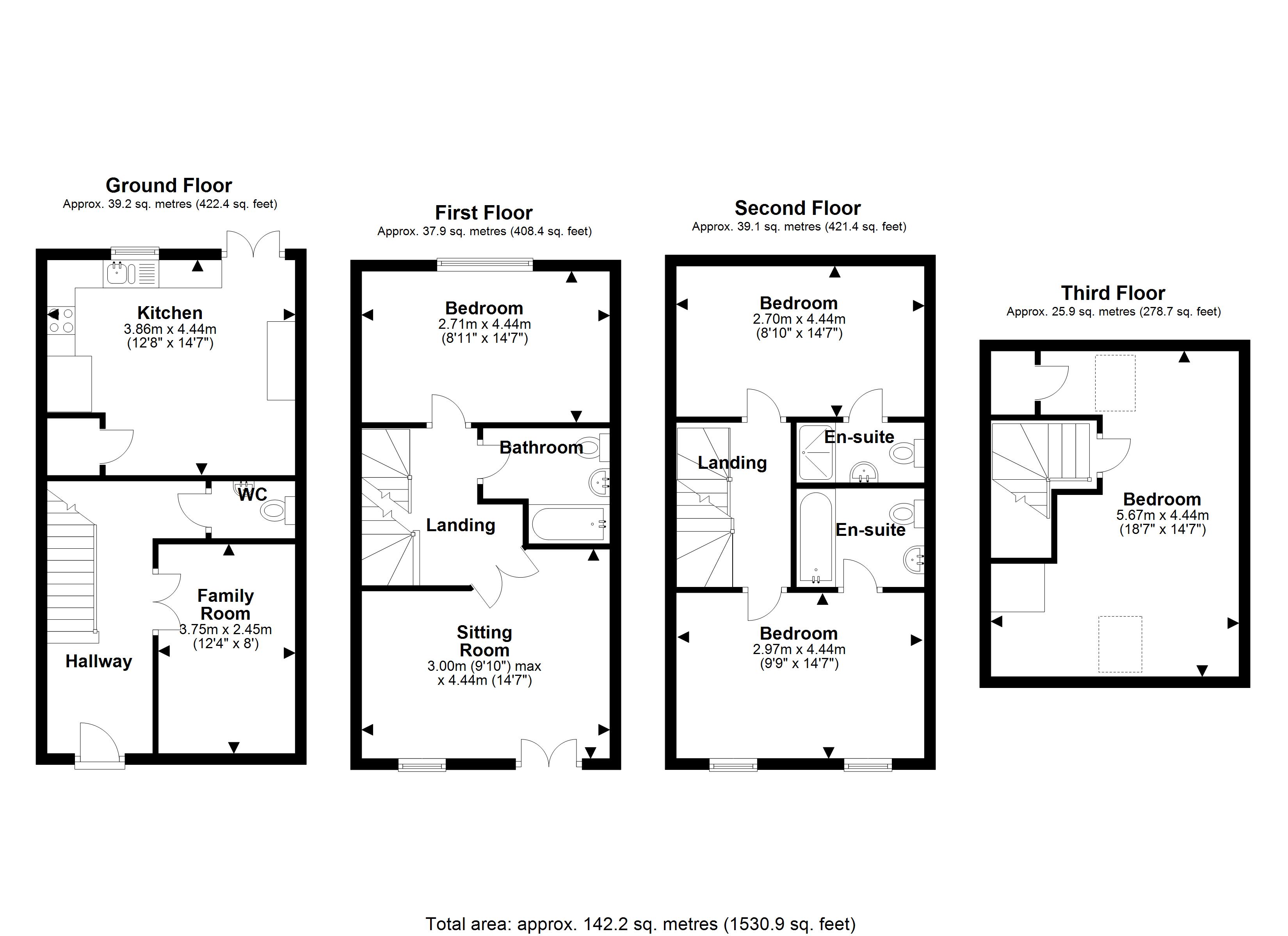 4 Bedrooms Town house to rent in Durand Lane, Little Dunmow, Dunmow, Essex CM6